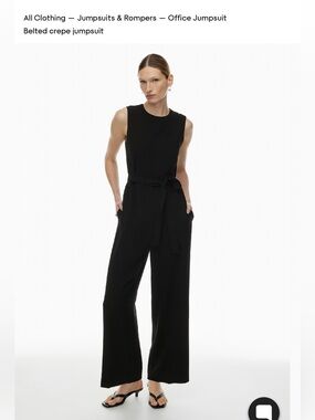 Aritzia Black Sleeveless Jumpsuit